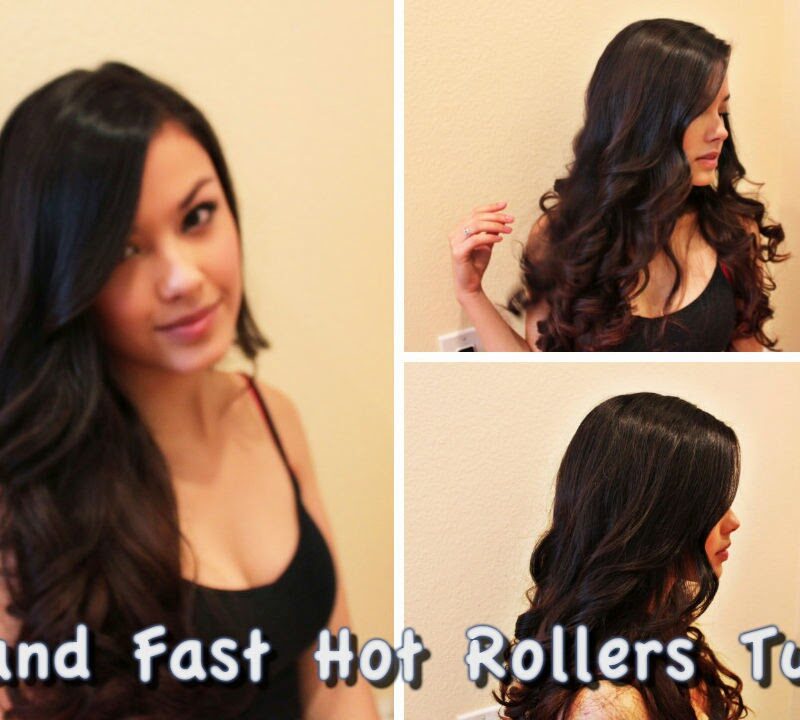 Fast and Easy Bombshell Hot Rollers Hair Tutorial – Low Heat