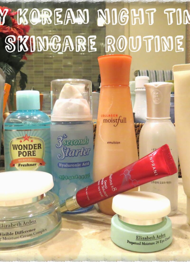 korean night time skincare routine