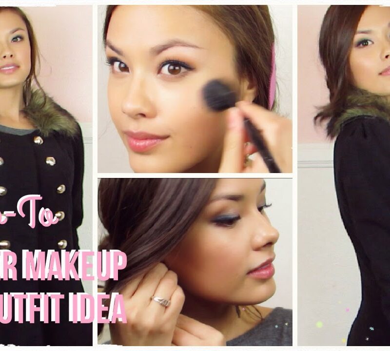 winter makeup outfit